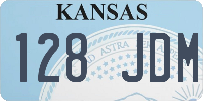 KS license plate 128JDM