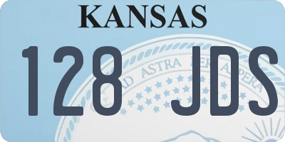 KS license plate 128JDS