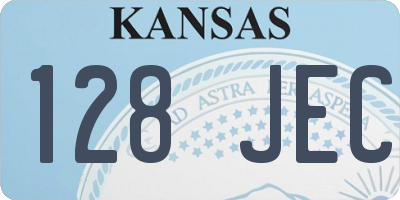 KS license plate 128JEC