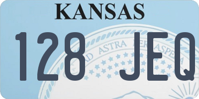 KS license plate 128JEQ