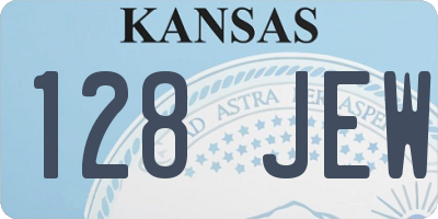 KS license plate 128JEW