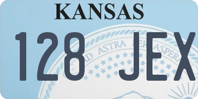 KS license plate 128JEX