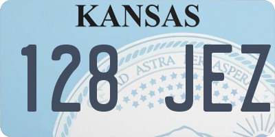 KS license plate 128JEZ