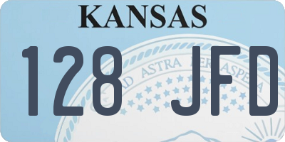 KS license plate 128JFD