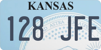 KS license plate 128JFE