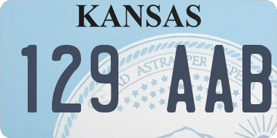 KS license plate 129AAB