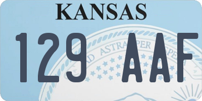 KS license plate 129AAF