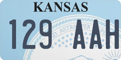 KS license plate 129AAH