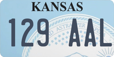 KS license plate 129AAL