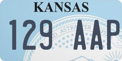 KS license plate 129AAP