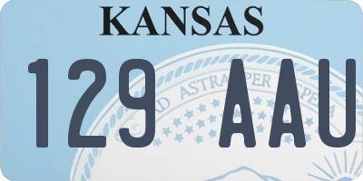 KS license plate 129AAU