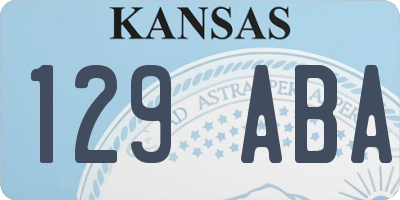 KS license plate 129ABA