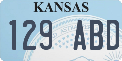 KS license plate 129ABD