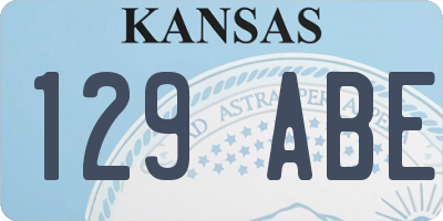 KS license plate 129ABE