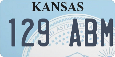KS license plate 129ABM