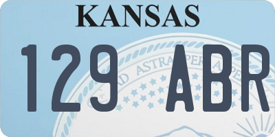 KS license plate 129ABR