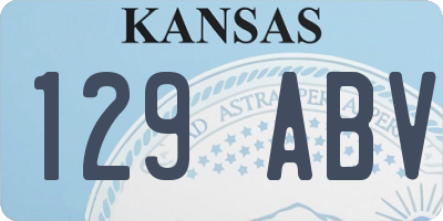 KS license plate 129ABV