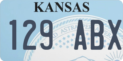 KS license plate 129ABX