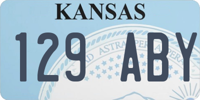 KS license plate 129ABY