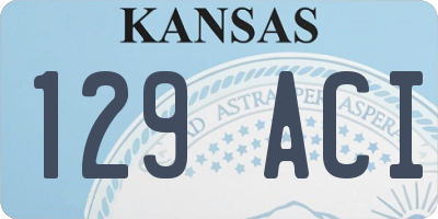 KS license plate 129ACI