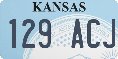 KS license plate 129ACJ