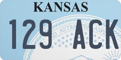 KS license plate 129ACK