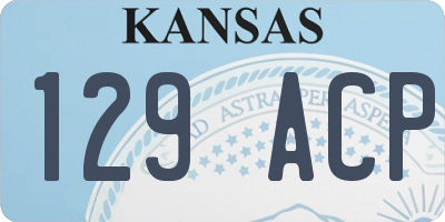 KS license plate 129ACP