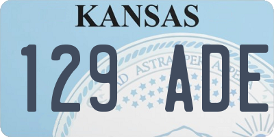 KS license plate 129ADE