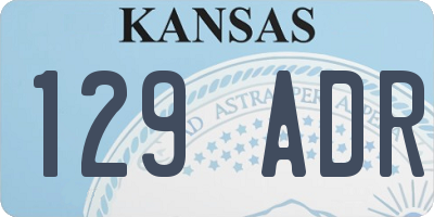 KS license plate 129ADR