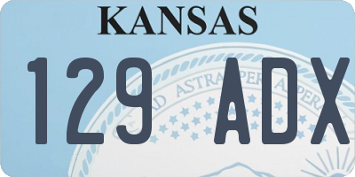 KS license plate 129ADX
