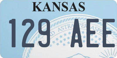 KS license plate 129AEE