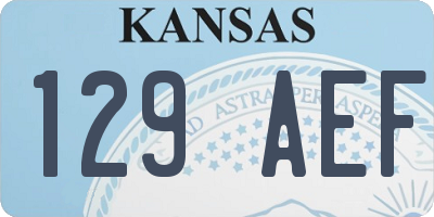 KS license plate 129AEF