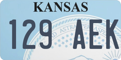 KS license plate 129AEK
