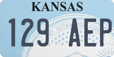 KS license plate 129AEP