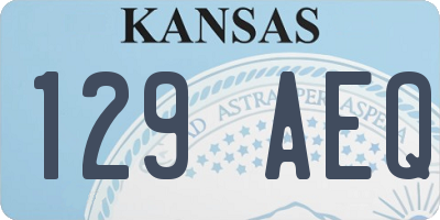 KS license plate 129AEQ