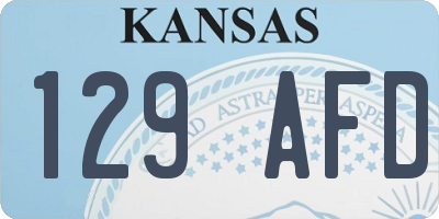 KS license plate 129AFD