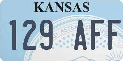 KS license plate 129AFF