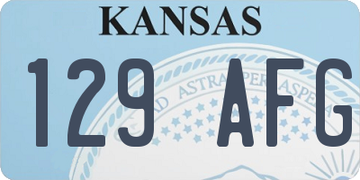 KS license plate 129AFG