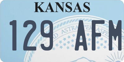 KS license plate 129AFM