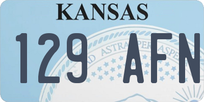 KS license plate 129AFN