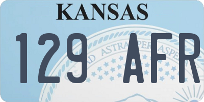 KS license plate 129AFR