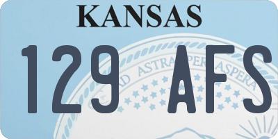 KS license plate 129AFS