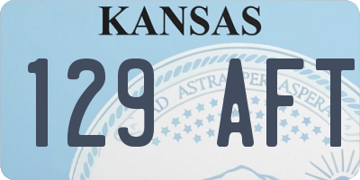 KS license plate 129AFT