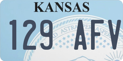 KS license plate 129AFV