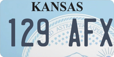 KS license plate 129AFX