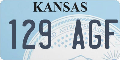 KS license plate 129AGF