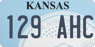 KS license plate 129AHC