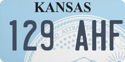 KS license plate 129AHF