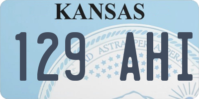 KS license plate 129AHI