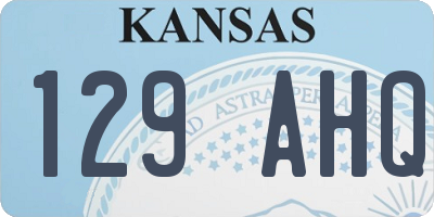 KS license plate 129AHQ